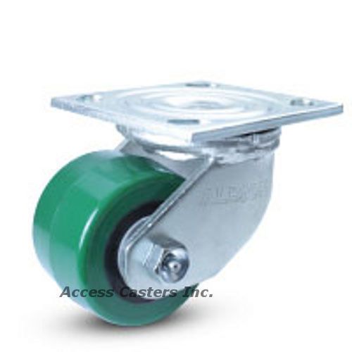 16PY03201S 3-1/4&#034; x 2&#034; Albion Swivel Plate Caster, Poly Wheel, 540 lbs Capacity