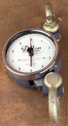 Dillon Dynamometer with Case &amp; Clevis * 10,000 lb Capacity * Tension Dial Meter