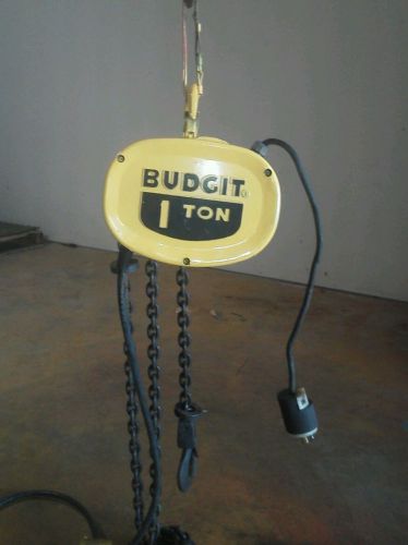 Budgit electric chain hoist 1 ton single phase 115 volts for sale