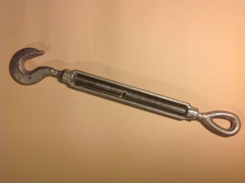 3/8&#034; x 6&#034; 1000 lb wll galvanized kook &amp; eye drop forged turnbuckle for sale