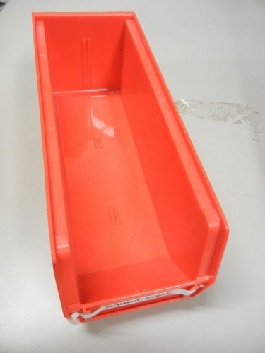 Akro-mils 30-224 red plastic bin,10.875 x 4.125 x 4  , qty. 49 for sale