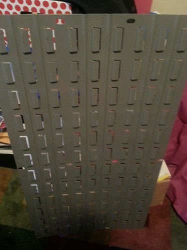 Ind Steel Panel Wall Mount Rack AkroBins Lovered 36&#034; x 19&#034; Storage Parts