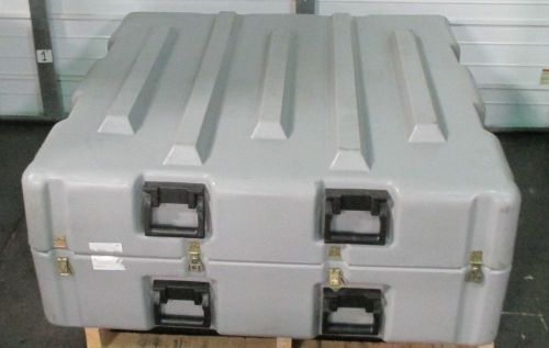 Hardigg Large Plastic Hard Case 44x44x18&#034; W/ Foam Setup 37&#034; Dia Circle Used