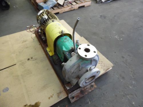 Buffalo 1 1/2 x 3 stainless pump w/ baldor 3 hp motor, rpm 1760, used for sale