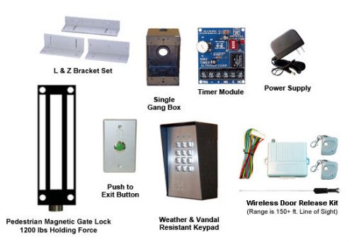 Magnetic Lock 1200 lb Kit with Weather Resistant Keypad