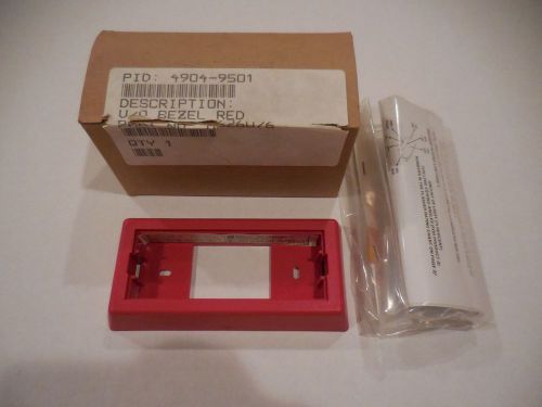 Simplex 4904-9501 red fire alarm v/o bezel strobe plate new in box part 0626076 for sale