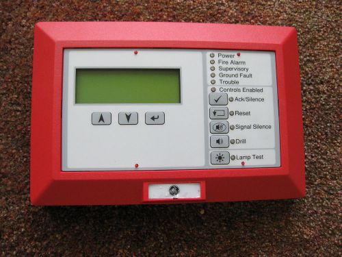 Ge security gec-rlcdcr remote lcd text annunciator w/ common controls eng. red for sale