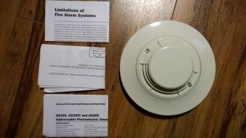 Fire lite alarms honeywell sd355 photoelectric smoke detector with b350lp base for sale