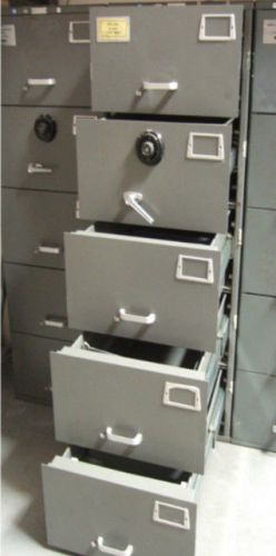 Lot of 10 safes heavy duty mosler gsa 5 drawer file cabinet combination lock for sale