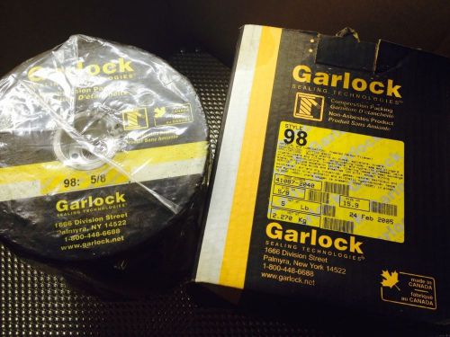 Garlock compression pump valve packing, style 98, 41087-2040, size 5/8&#034; new for sale
