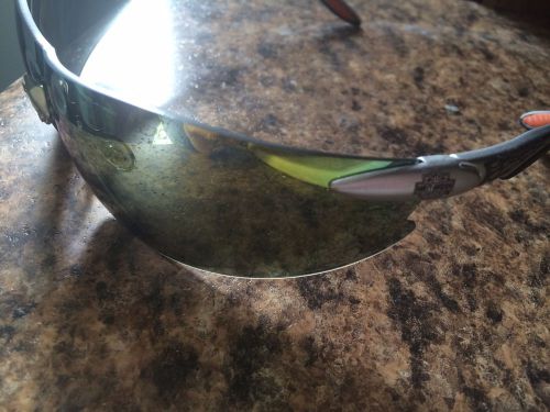 Pyramex avante safety glasses ~ss4585d~ silver frame~ice blue mirrored lens~new for sale