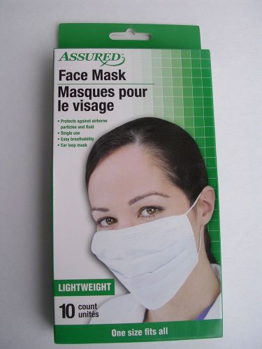 3 X 10 Pcs ASSURED Disposable Face Mask Flu Dust Cold Filter Mouth Cover  30 Pcs