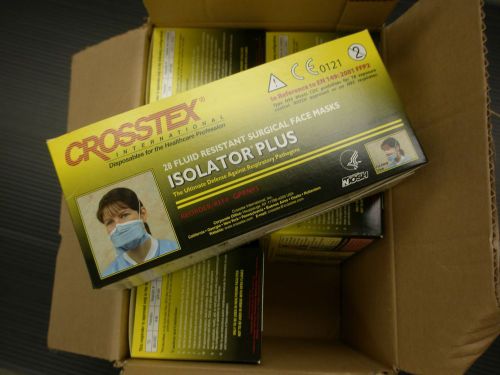 Crosstex fluid resistant surgical face masks isolator plus gprn95 - 168 pcs for sale