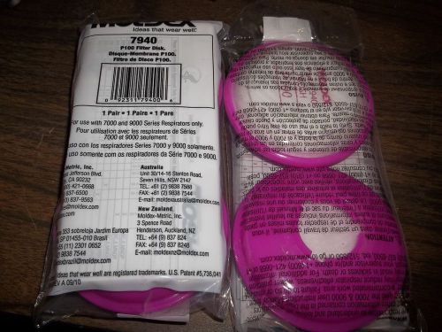 New lot of 25 moldex 7940 p100 filter disk (50 disks total) for respirator (gg6) for sale