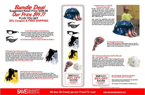 Safety Supplies - Bundle Deal - Smith &amp; Wesson  MSA, Tillman Gloves, 3M