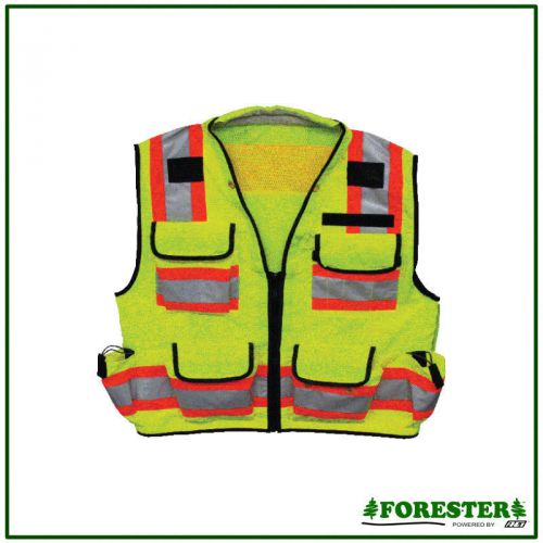 5 Class 2 Surveyor Vest Hi-VIS Meets ANSI/ISEA 107-2004 A  Sizes M To 4XL