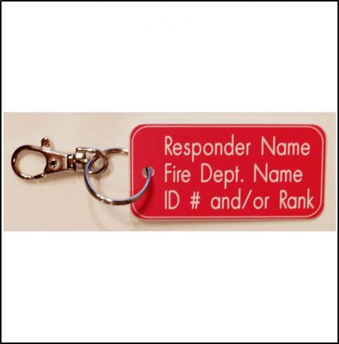 Lot of 5 Rectangular Firefighting Accountability Tag - Double Side Engraved