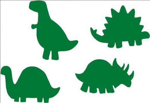 Green Dinosaur Set Bicycle Reflective Stickers Decals