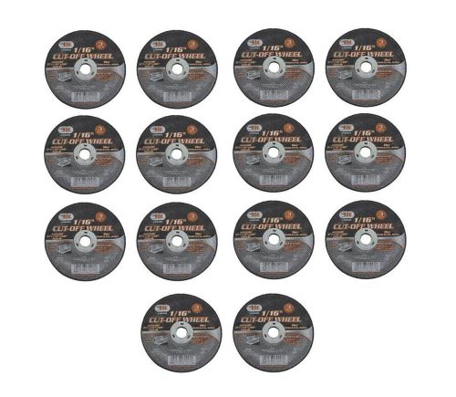 14 pc 3&#034; metal steel cut off wheel 1/16&#034; thickness 3/8&#034; arbor type 41 flat disc for sale