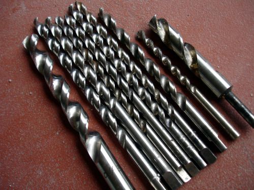 Lot 10 drill bits over 30 years old - some precision twist for sale