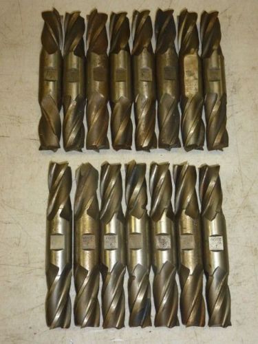 LOT of (15) DOUBLE ENDED 1&#034; HSS END MILLS, MORSE &amp; UNION