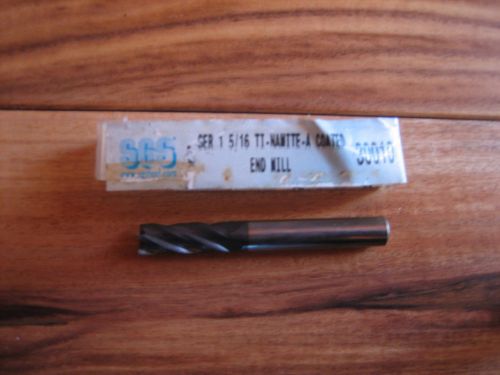 SGS Solid Carbide endmill 5/16&#034; Dia. 4 Flute NEW Finish TI-NAMITE-A COATED