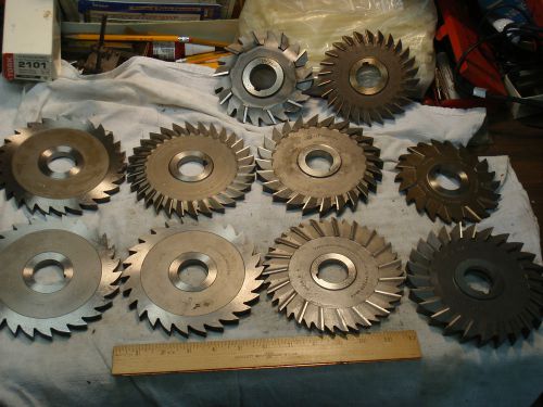 Machinist tools lot 10 side mill cutting blades saw end slot side cutters lathe for sale