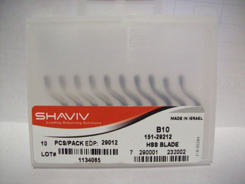 10pc Shaviv HSS Standard B10 Deburring Blades 151-29212