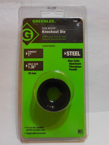 Greenlee 126avp slug buster 1” ko knockout die for 1” cond – new!! - made in usa for sale