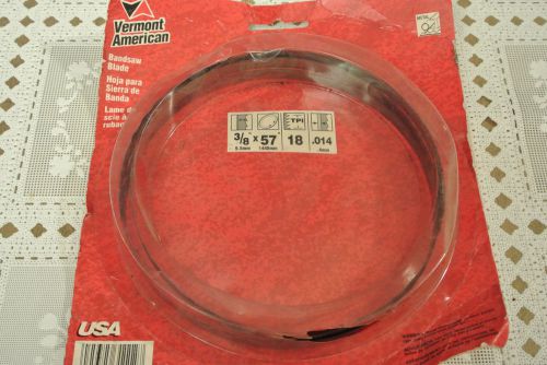 Vermont American 31102 Bandsaw Blades 1/8&#034; x 57&#034; 18TPI  Band Saw .014