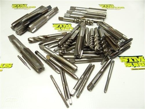 Lot of 51 hss hand taps 0&#034;-80nf to 3/4&#034;-16nf greenfield card jarvis hanson for sale