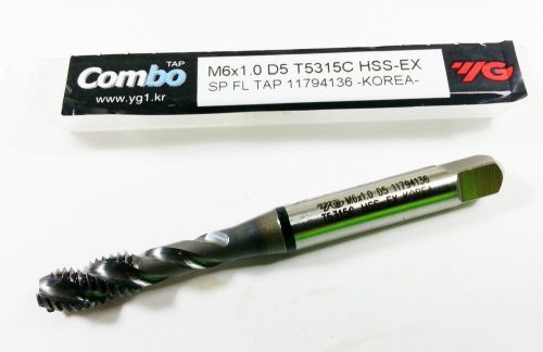 YG  M6x 1.0 D5  3 Flute Spiral Flute HSS-EX TiCN Coated Combo-Tap  (L442)