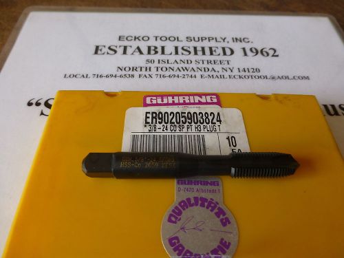 SPIRAL POINT TAP 3/8-24 GH3 3 FLUTE COBALT STN/STLS GUHRING {GERMANY} NEW $4.75