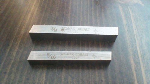 Lot 2 Cleveland Mo-Max Cobalt Ground Square Tool Bits  3/8&#034; &amp; 5/16&#034;