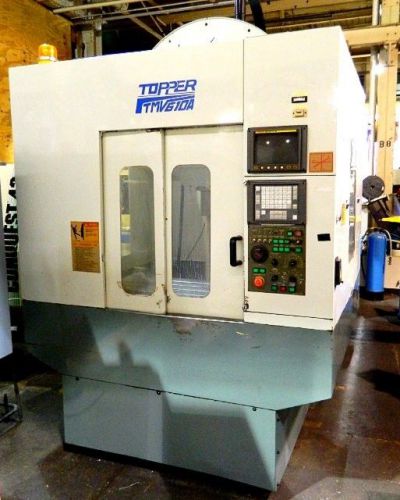 1998 topper tmv-610a cnc vmc vertical mach ctr w/fanuc 0m. rigid tapping for sale