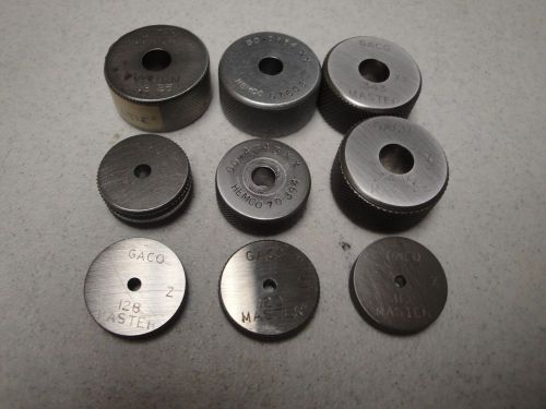GAGES, MASTER SETTING RINGS: 113, .120, .128, .1645, .2343,,
