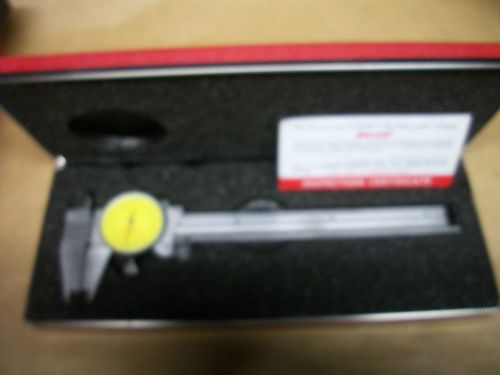 Starrett Dail Caliper No120M Yellow Face 150mm with Padded Case