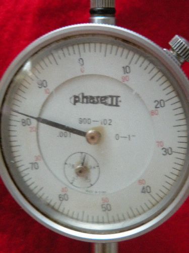 DIAL INDICATOR &#034; PHASE 2&#034; 1.0&#034; TRAVEL, .001 RESOLUTION.