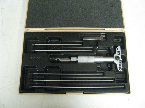 Mitutoyo depth micrometer set - mdl. 129-128  0-6&#034;/.001&#034; - ea8 for sale