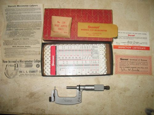 Starrett 1-2 inch anvil-pin micrometer no 220 w/ box for sale