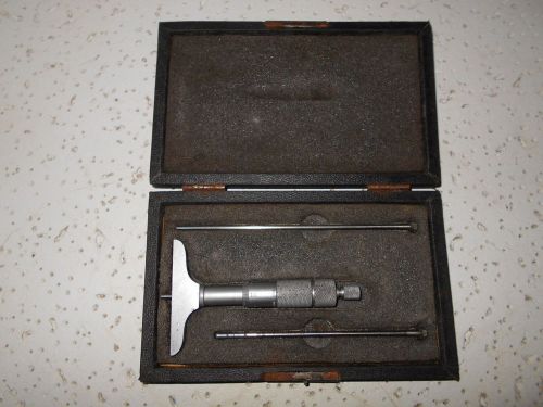 Craftsman d.c. depth micrometer, 2-1/2 &#039;&#039; base made in u.s.a  original case!! for sale