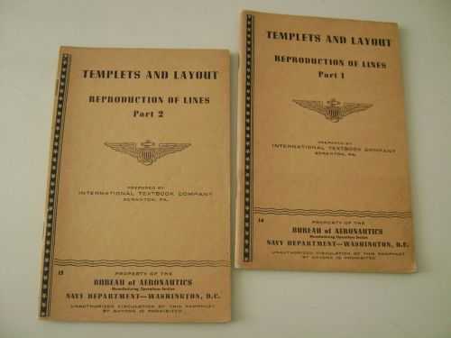 TEMPLETS &amp; LAYOUT REPRODUTION OF LINES PARTS 1&amp; 2 BUREA OF AERONAUTICS NAVY DEPT
