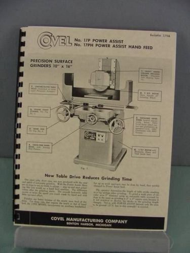 Covel 17P &amp; 17PH Power Assist Grinder Instruction &amp; Parts Manual