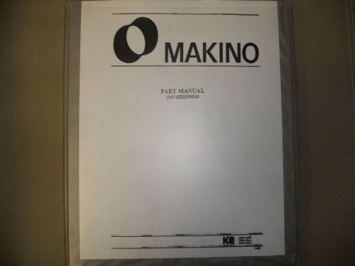 Makino Leblond KE55 Knee Type Milling Machine Part Manual MP-KE55P00/0