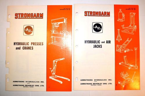 Strongarm hydraulic presses &amp; cranes and strongarm hydraulic &amp; air tools #rr352 for sale