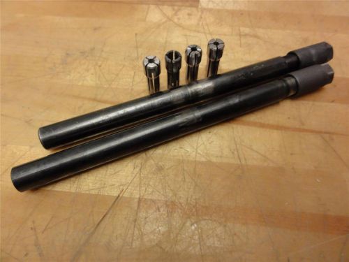 (2) 300da collet tool holders, 1/2&#034; shank, (4) assorted collets, like kennametal for sale