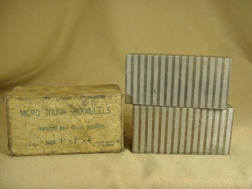 MICRO CHUCK PARALLELS MATCHED PAIR CHUCK PARALLELS 1&#034; X  2&#034; X  4&#034; VINTAGE