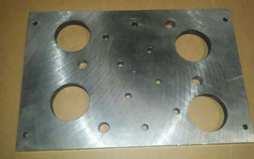 Ground steel plate  with holes. .625 thick x 10 in x 15 in