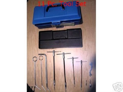 Pump valve mechanical compression packing 11 pc removal tool box corkscrew set for sale