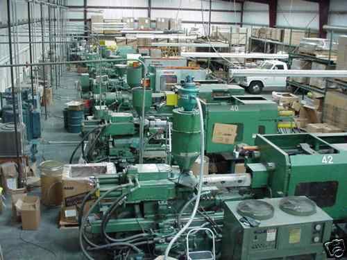 Injection molding time available  75-250 ton machines for sale